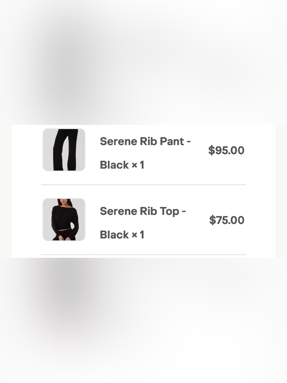 WORN ONCE Noli Serene Rib Top and Pant 2 Piece Set - Black, size S - Picture 13 of 14